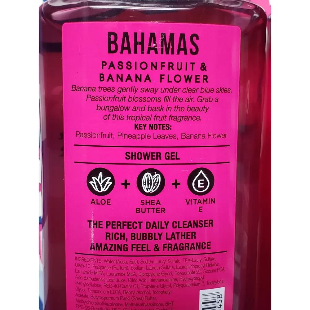 BBW Bahamas Passionfruit & Banana Flower Shea & Vitamin E Body Shower Gel Set